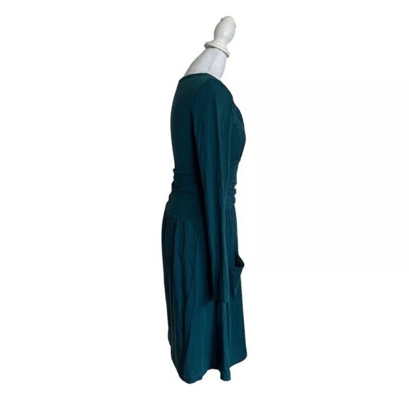 Athleta Long Sleeve Green Dress Stretch Athleisure Casual Wear Designer US Small - Picture 8 of 8
